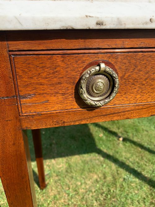 EDWARDIAN MARBLE TOP TABLE - ADDITIONAL PHOTO 1
