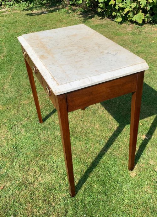 EDWARDIAN MARBLE TOP TABLE - ADDITIONAL PHOTO 2
