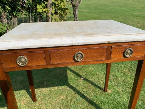 EDWARDIAN MARBLE TOP TABLE - ADDITIONAL PHOTO 4
