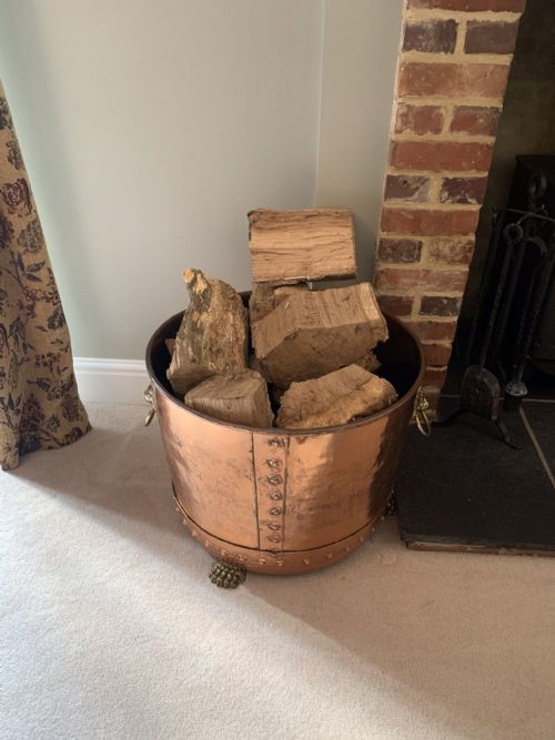 LARGE VICTORIAN COPPER LOG BIN - ADDITIONAL PHOTO 4