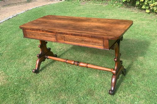 victorian rosewood library table - CATEGORY: ANTIQUE TABLES - DATED VICTORIAN