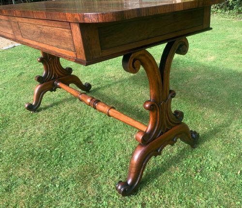 VICTORIAN ROSEWOOD LIBRARY TABLE - ADDITIONAL PHOTO 1