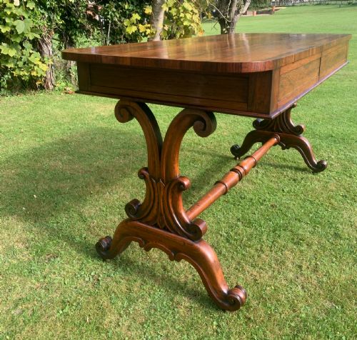 VICTORIAN ROSEWOOD LIBRARY TABLE - ADDITIONAL PHOTO 2