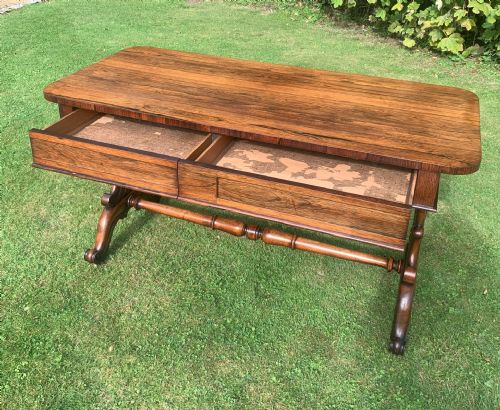 VICTORIAN ROSEWOOD LIBRARY TABLE - ADDITIONAL PHOTO 4