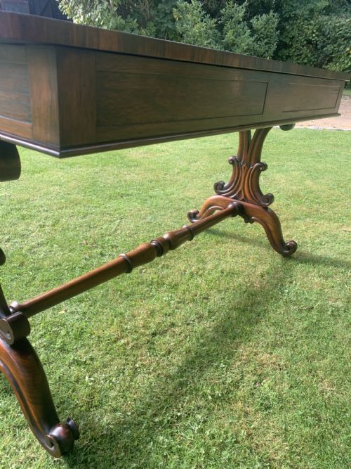 VICTORIAN ROSEWOOD LIBRARY TABLE - ADDITIONAL PHOTO 5