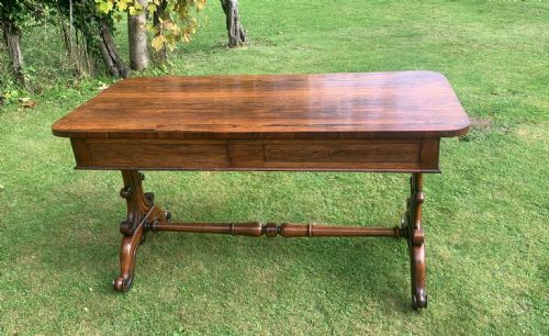 VICTORIAN ROSEWOOD LIBRARY TABLE - ADDITIONAL PHOTO 6