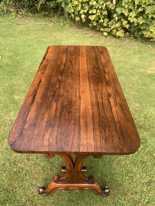 VICTORIAN ROSEWOOD LIBRARY TABLE - ADDITIONAL PHOTO 7