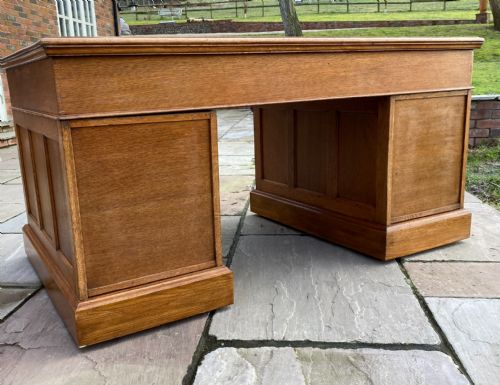 EDWARDIAN OAK DESK - ADDITIONAL PHOTO 6