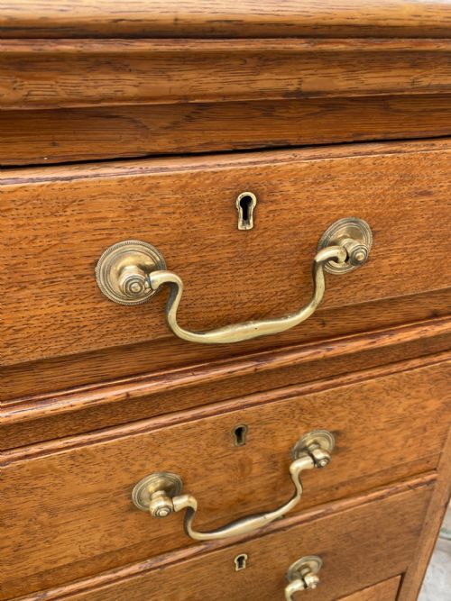 EDWARDIAN OAK DESK - ADDITIONAL PHOTO 7