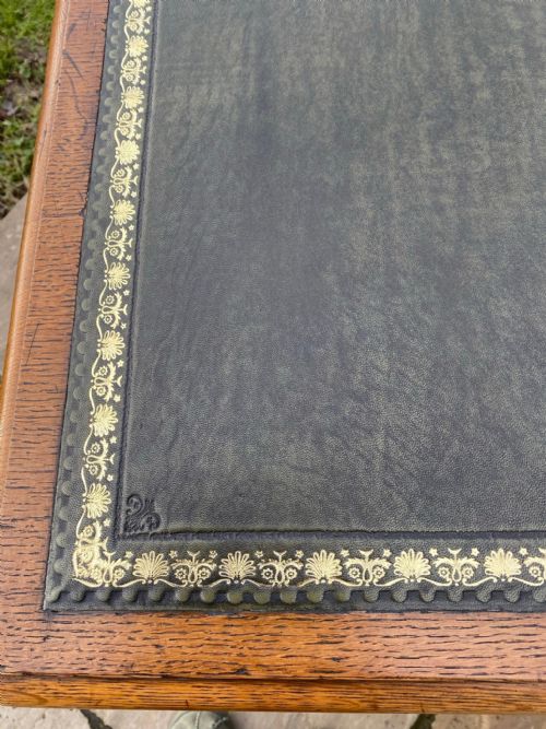 EDWARDIAN OAK DESK - ADDITIONAL PHOTO 8