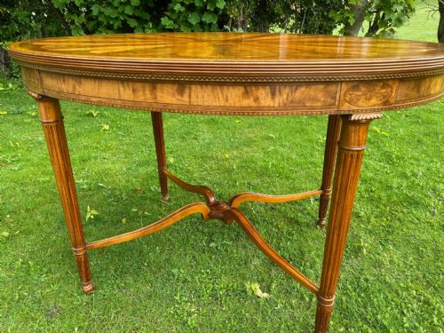 OVAL EDWARDIAN SATINWOOD CENTRE TABLE - ADDITIONAL PHOTO 1
