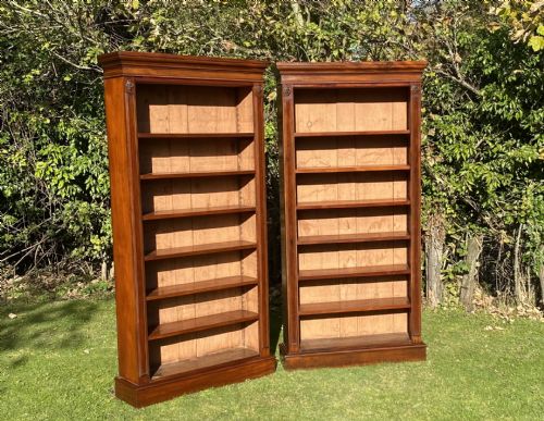 a pair of victorian mahogany bookcases - CATEGORY: ANTIQUE BOOKCASES - DATED VICTORIAN