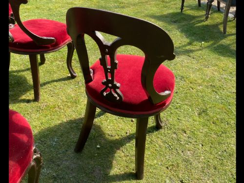 SET SIX VICTORIAN MAHOGANY DINING CHAIRS - ADDITIONAL PHOTO 3