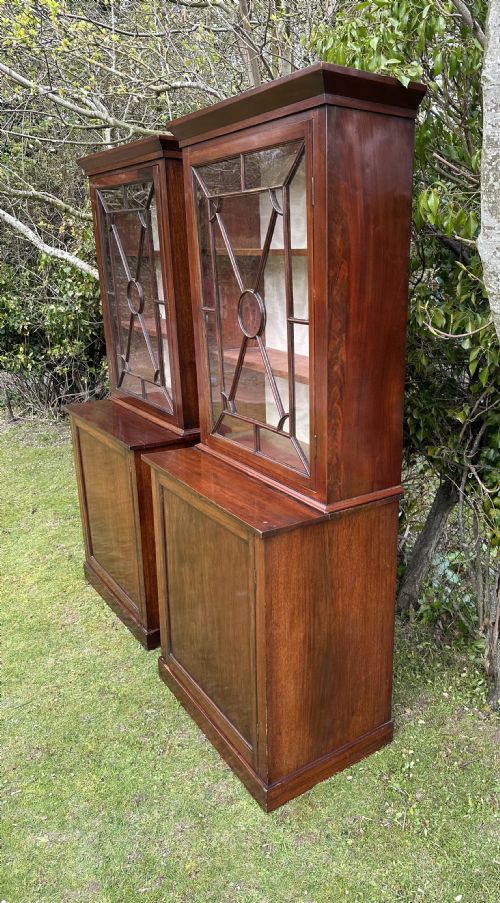 PAIR VICTORIAN MAHOGANY BOOKCASES - ADDITIONAL PHOTO 1
