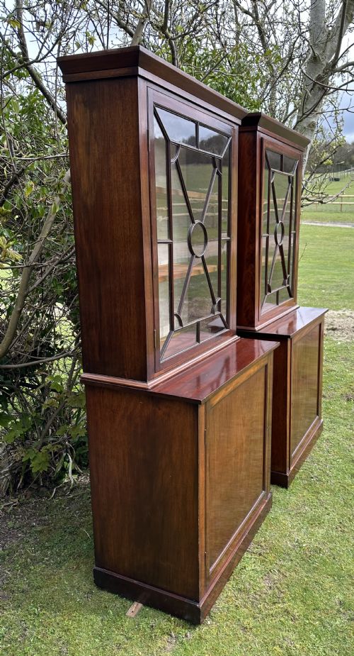 PAIR VICTORIAN MAHOGANY BOOKCASES - ADDITIONAL PHOTO 2