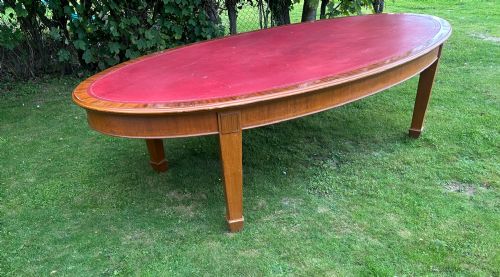 EDWARDIAN MAHOGANY OVAL BOARDROOM TABLE - ADDITIONAL PHOTO 1