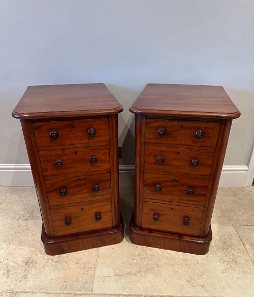 pair victorian bedside chests - CATEGORY: ANTIQUE CUPBOARDS - DATED VICTORIAN