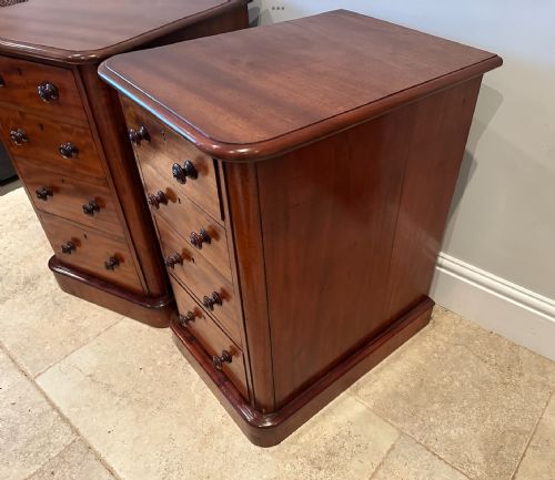 PAIR VICTORIAN BEDSIDE CHESTS - ADDITIONAL PHOTO 1