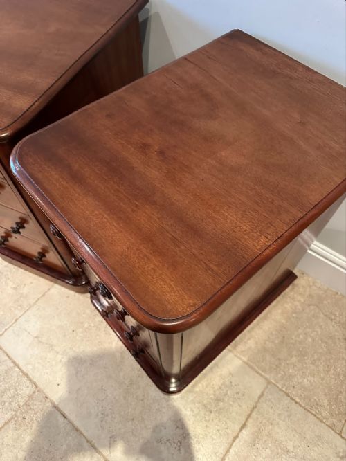 PAIR VICTORIAN BEDSIDE CHESTS - ADDITIONAL PHOTO 2