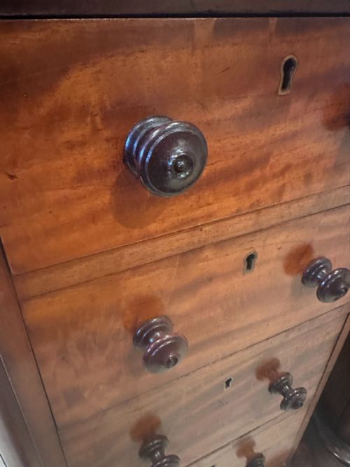 PAIR VICTORIAN BEDSIDE CHESTS - ADDITIONAL PHOTO 4