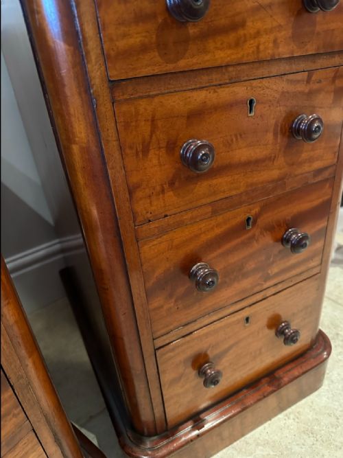 PAIR VICTORIAN BEDSIDE CHESTS - ADDITIONAL PHOTO 6