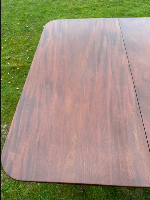 REGENCY MAHOGANY TWO PILLAR DINING TABLE - ADDITIONAL PHOTO 5