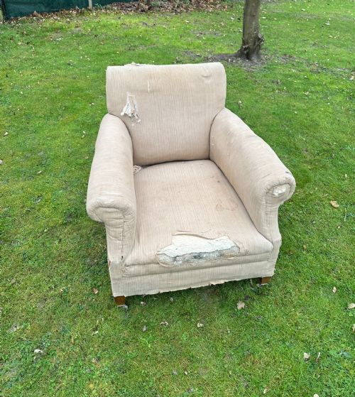 HOWARD STYLE EDWARDIAN ARMCHAIR - ADDITIONAL PHOTO 1