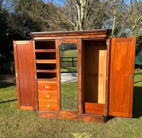 VICTORIAN BURR WALNUT WARDROBE - ADDITIONAL PHOTO 2