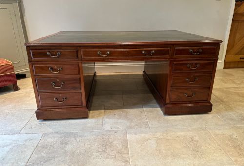 VICTORIAN MAHOGANY PARTNERS DESK - ADDITIONAL PHOTO 10