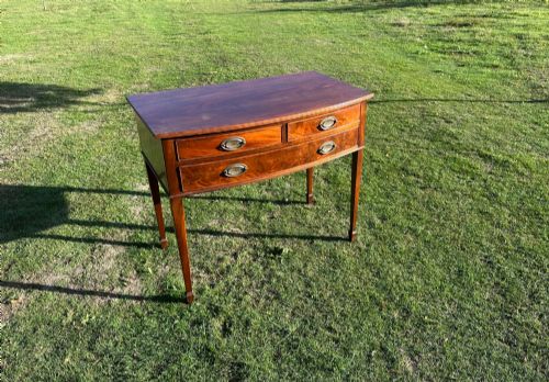 C1920 Mahogany Bow Front Side Table