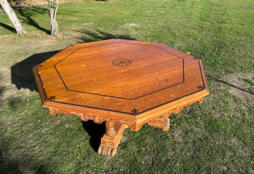 Large Oak Arts and Crafts Table
