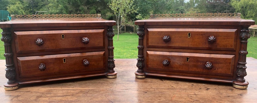Pair Victorian Mahogany Jewellery Boxes