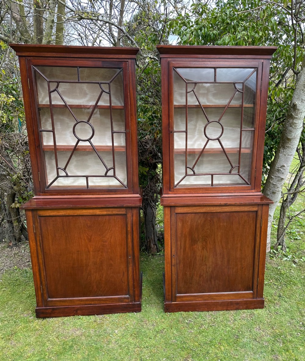 Pair Victorian Mahogany Bookcases