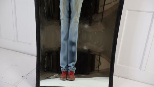 19THC GLASS FAIRGROUND DISTORTION MIRROR - ADDITIONAL PHOTO 3