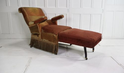 19THC FRENCH RECLINER CHAIR DAYBED - ADDITIONAL PHOTO 5