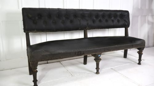 A PAIR OF 19 CENTURY IRISH COUNTRY HOUSE HALL BENCHES - ADDITIONAL PHOTO 3