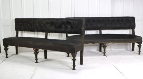 A PAIR OF 19 CENTURY IRISH COUNTRY HOUSE HALL BENCHES - ADDITIONAL PHOTO 5