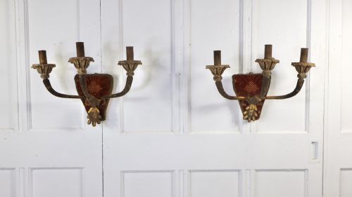 A PAIR OF ITALIAN REGENCY WALL SCONCES - ADDITIONAL PHOTO 2