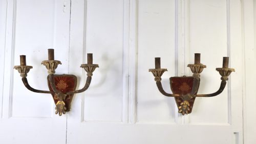 A PAIR OF ITALIAN REGENCY WALL SCONCES - ADDITIONAL PHOTO 8