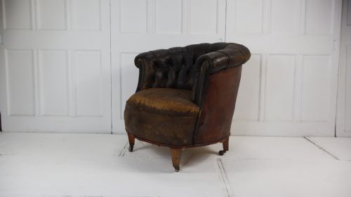 REGENCY LEATHER ARM CHAIR