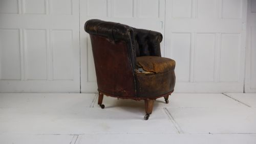 REGENCY LEATHER ARM CHAIR - ADDITIONAL PHOTO 2