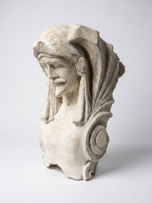 19thc Plaster Fragment of a King