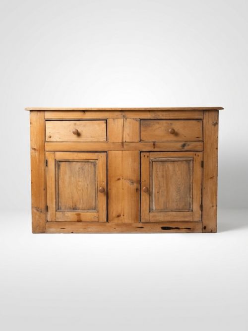 LARGE 19THC PITCH PINE DRESSER BASE