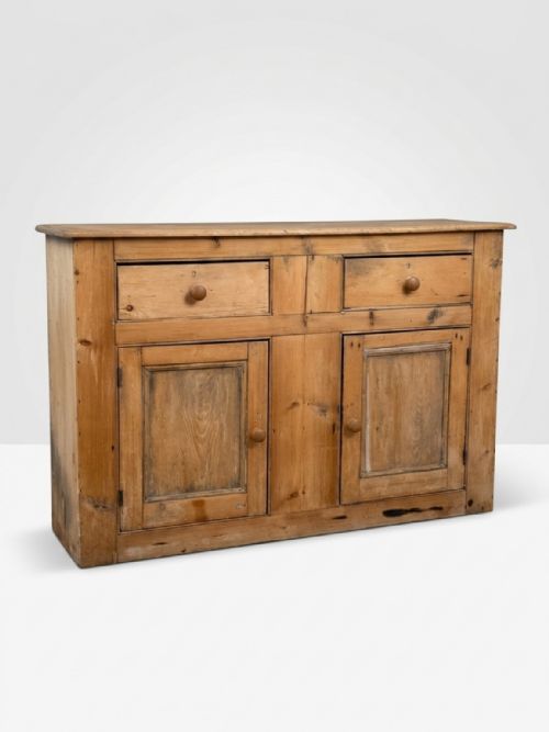 LARGE 19THC PITCH PINE DRESSER BASE - ADDITIONAL PHOTO 2