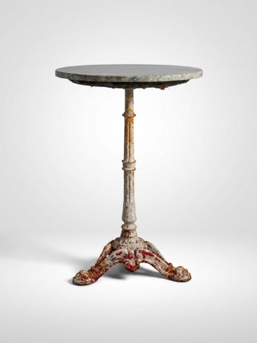 19THC FRENCH MARBLE BISTRO GARDEN TABLE