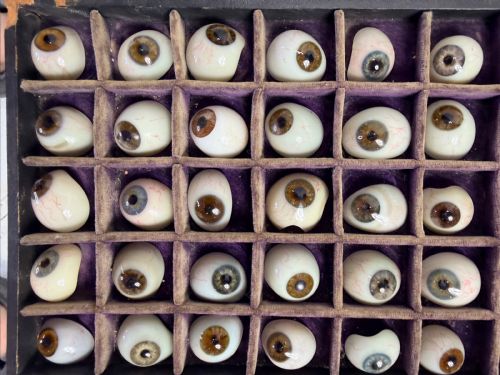 19thc Glass Eyes in Original Case