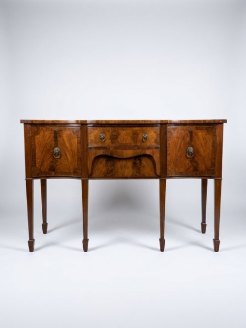 Georgian Serpentine Mahogany Sideboard