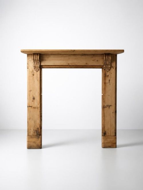 19thc Pitch Pine Fire Surround