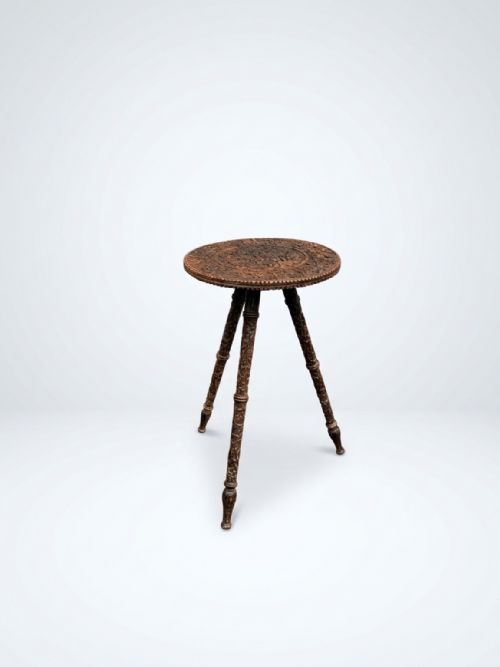 19thc Carved Burmese Occasional Table