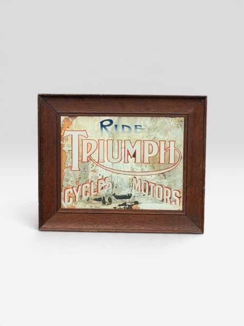Rare 1920s Truimph Adverting Mirror
